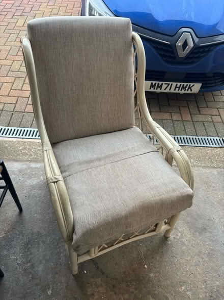 Photo of free Wicker conservatory armchair (Weston Underwood DE6) #3