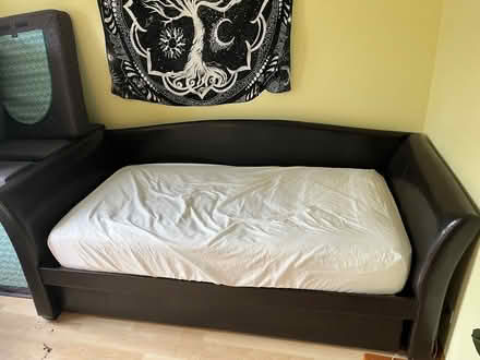 Photo of free Leather day bed with trundle (carpentersville) #2