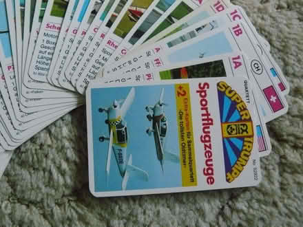 Photo of free Vintage Super Trumps "sportflugzeuge" aircraft full set (Kempsey WR5) #2