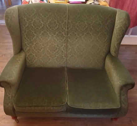 Photo of free Parker Knowle Two Seater Sofa Green (Keynsham) #1