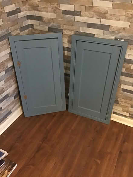 Photo of free Brand new teal cupboard doors (Bedfont) #1