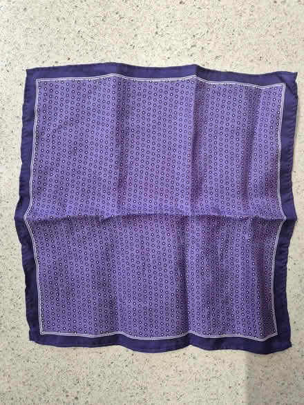 Photo of free 100% silk small purple handkerchief (Priory Ward EX2) #3