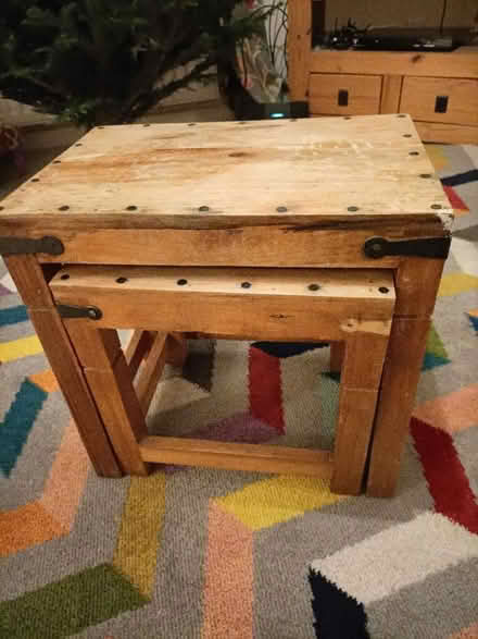 Photo of free Set of 2 wooden tables (Brampton CA8) #1