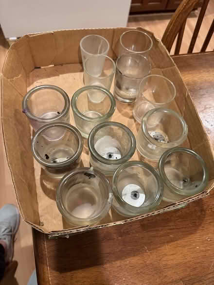 Photo of free Glass votive candle jars (St. Paul Mac groveland) #1