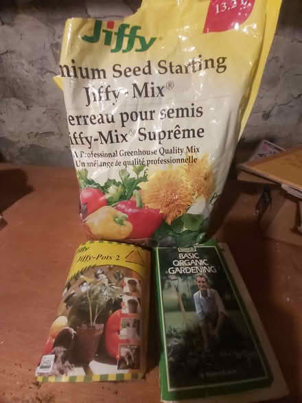 Photo of free Potting soil, book+starter pots (Wellington village) #1