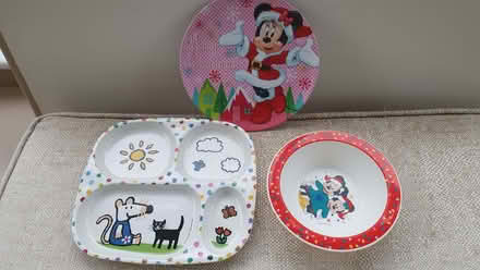 Photo of free Three kid's plastic plate/dish/foodtray (Mimbridge GU24) #1