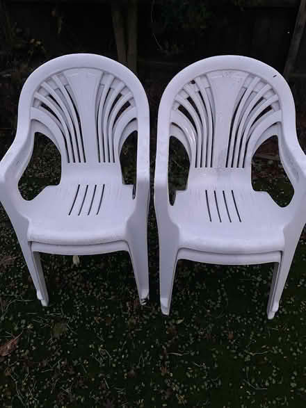 Photo of free Plastic garden chairs (Harlow CM17) #1