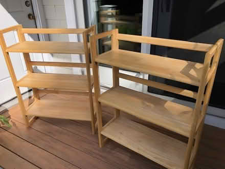 Photo of free Wooden Shelving (West Medford / Winchester line) #1