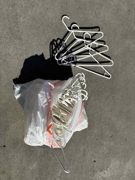 Photo of free Hangers: 35 white plastic (Burbank) #2