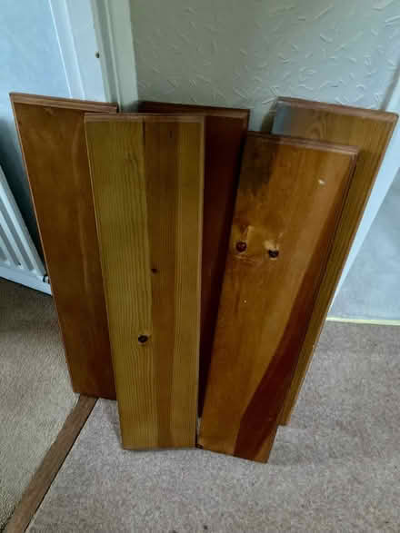 Photo of free Five pine shelves (KT3 New Malden) #2