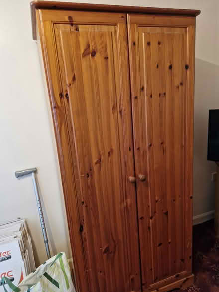 Photo of free Pine single wardrobe and drawers (Ne63 8eg) #1