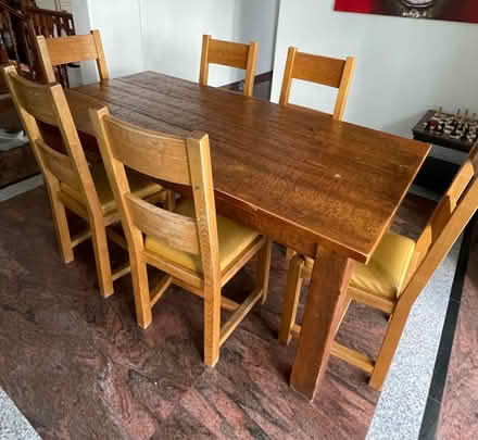 Photo of free Wood dining table with 6 chairs (Upper Bukit timah) #2