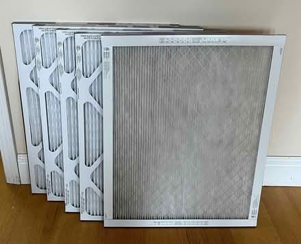 Photo of free 5 Furnace Filters 25”x20”x1” (San Carlos-El Camino near Hull) #1