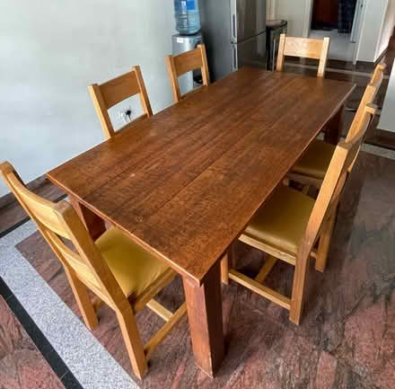 Photo of free Wood dining table with 6 chairs (Upper Bukit timah) #1