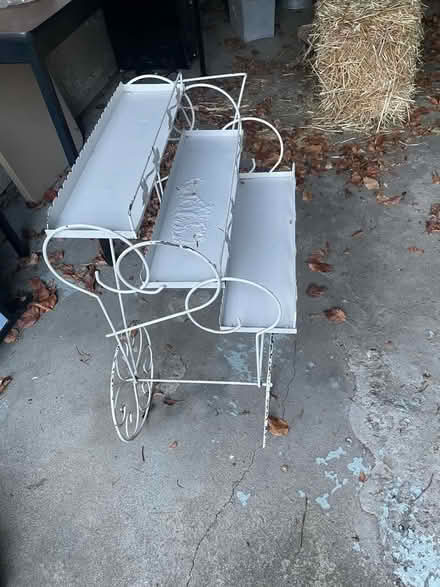 Photo of free White metal tea cart—vintage (Roslindale) #1