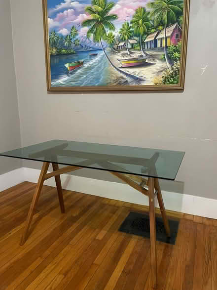 Photo of free Glass top computer table (Lynn, Ma) #1