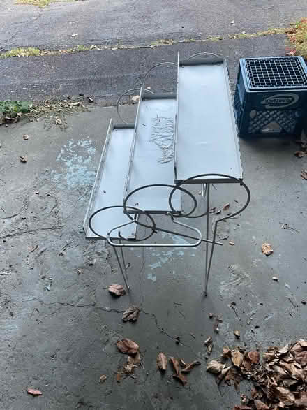 Photo of free White metal tea cart—vintage (Roslindale) #2