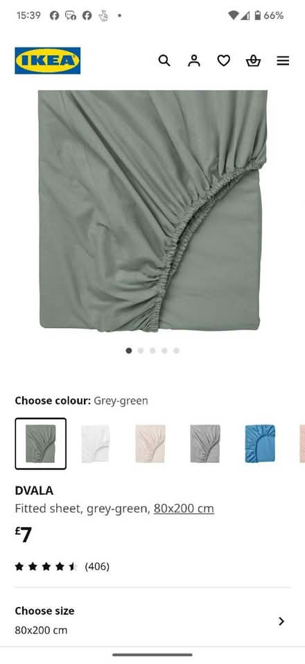 Photo of free IKEA grey-green single sheet x2 (Sutton) #1