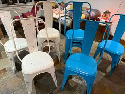 Photo of free 8 industrial style metal chairs (Emneth, Wisbech) #2