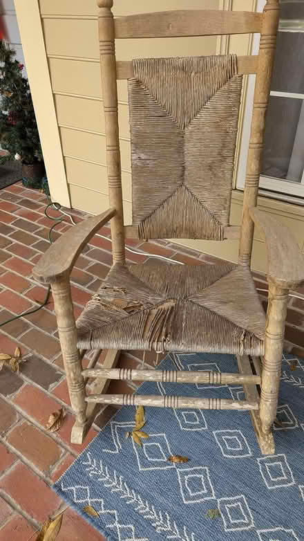 Photo of free Wood porch rocker (NW Gainesville) #1