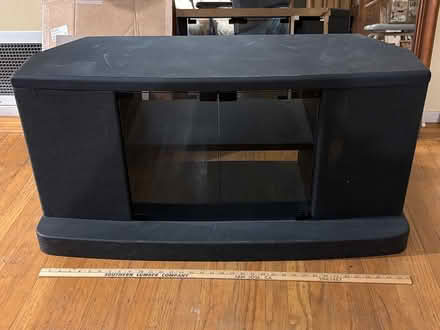 Photo of free Tv stand with glass doors, 38"x14" (Mary and Homestead, Sunnyvale) #1