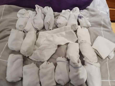 Photo of free 18 pairs of white ladies socks (BA13 Westbury) #1