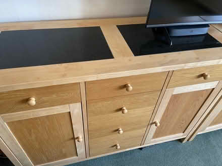 Photo of Oak and granite sideboard or unit (East Linton EH40) #1