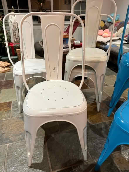 Photo of free 8 industrial style metal chairs (Emneth, Wisbech) #3