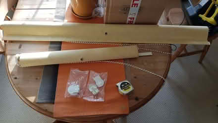 Photo of free 2 Yellow Fabric Roller Blinds (TN25) #1