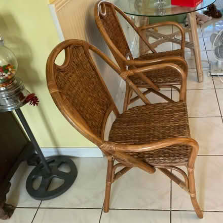 Photo of free Two rattan chairs (Pembroke Pines) #2