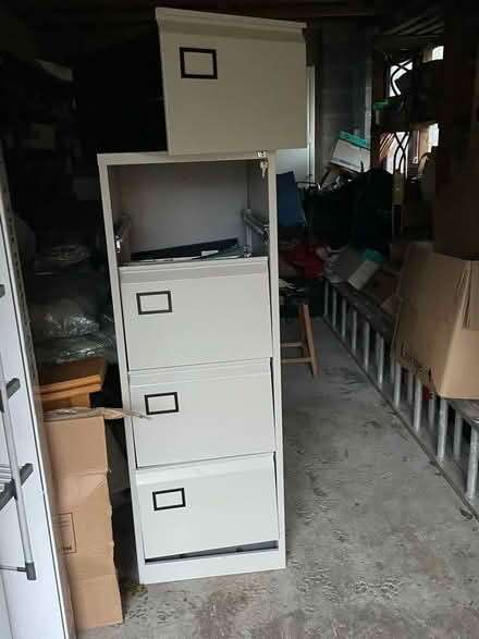 Photo of free Broken steel 4 drawer filing cabinet (Sale M33) #1