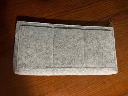 Photo of free light gray clutch 13” x 6 1/2” (Hawthorne) #1