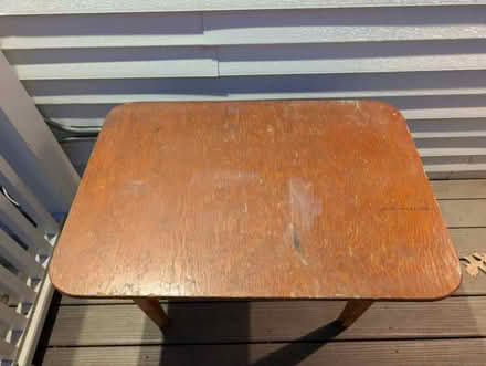 Photo of free MCM plywood table (Downtown Oak Park) #2