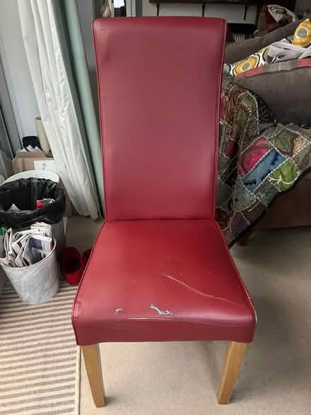 Photo of free 4 red chairs (Purbrook PO7) #3