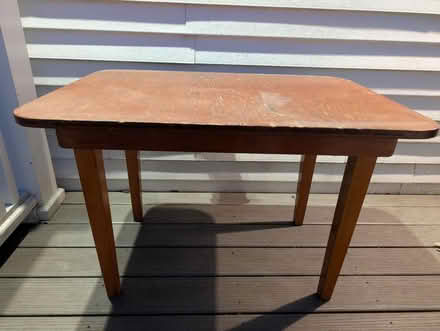 Photo of free MCM plywood table (Downtown Oak Park) #1