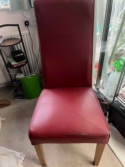 Photo of free 4 red chairs (Purbrook PO7) #1