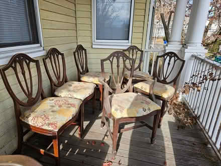 Photo of free wood dining chair set (Roxbury) #2