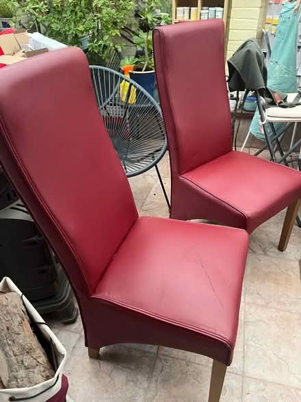 Photo of free 4 red chairs (Purbrook PO7) #2