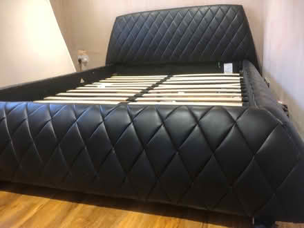 Photo of free Leather king size bed only (South Croydon CR2) #1