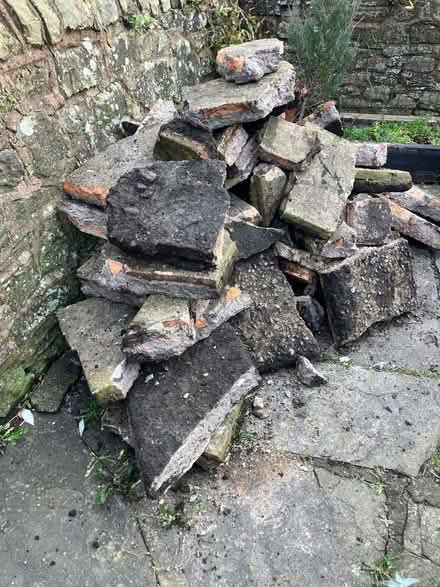 Photo of free Heap of hard core: old crazy paving stuck mostly to concrete (Presteigne LD8) #2