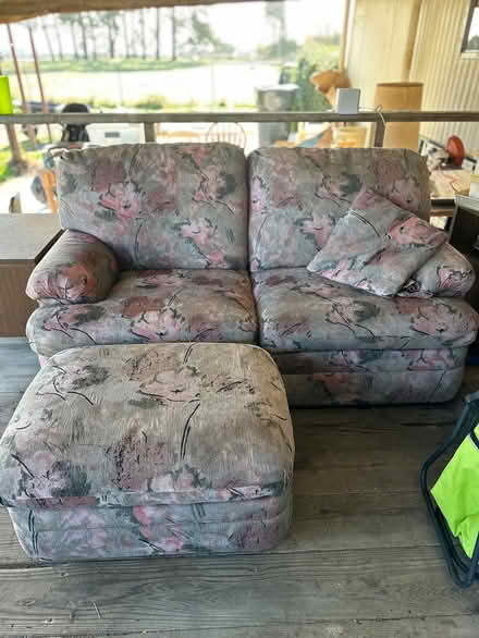 Photo of free loveseat and footstool (McKinleyville airport) #1