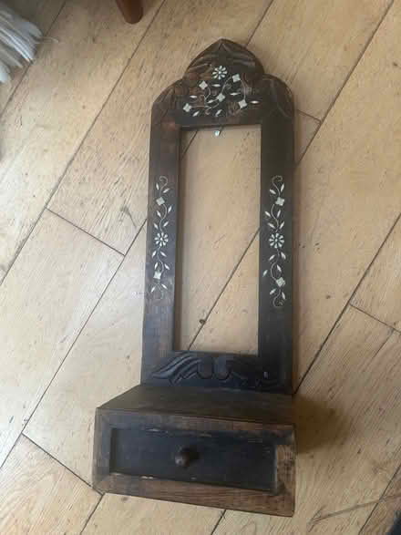 Photo of free Small wood mirror frame with drawer (Killiney) #3