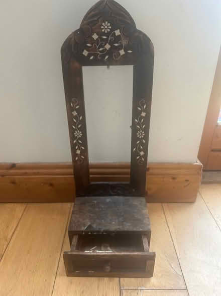 Photo of free Small wood mirror frame with drawer (Killiney) #1