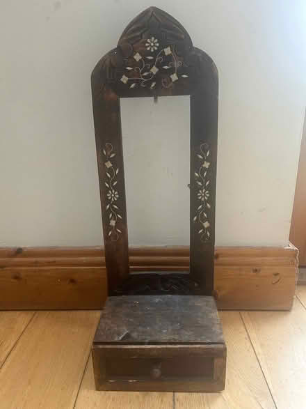 Photo of free Small wood mirror frame with drawer (Killiney) #2