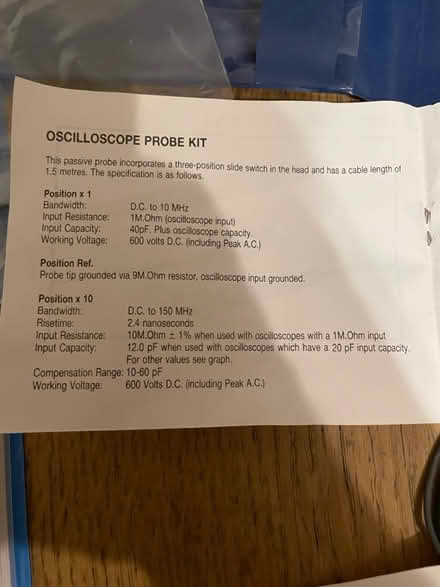 Photo of free Oscilloscope Probe Kit (Tenbury Wells, WR15) #2