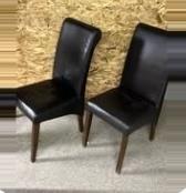 Photo of free 2 x black leather dining chairs (Presteigne LD8) #1