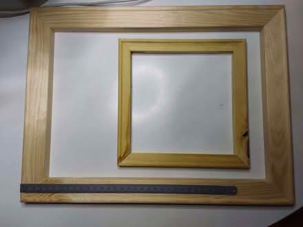 Photo of free 2 bare wooden frames for canvas etc (Ruabon LL14) #1