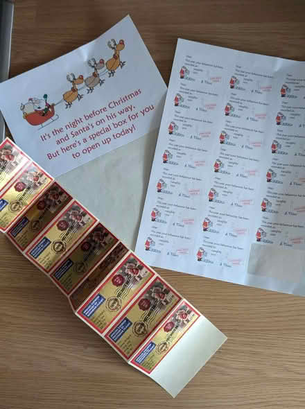 Photo of free Christmas Eve Box stickers (Llangynnwr SA31) #1