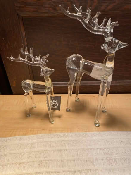 Photo of free Set of two blown glass deer (Fremont) #1