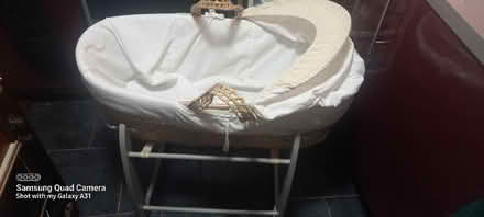 Photo of free Moses basket on rocking stand (RG22 Brighton Hill) #3